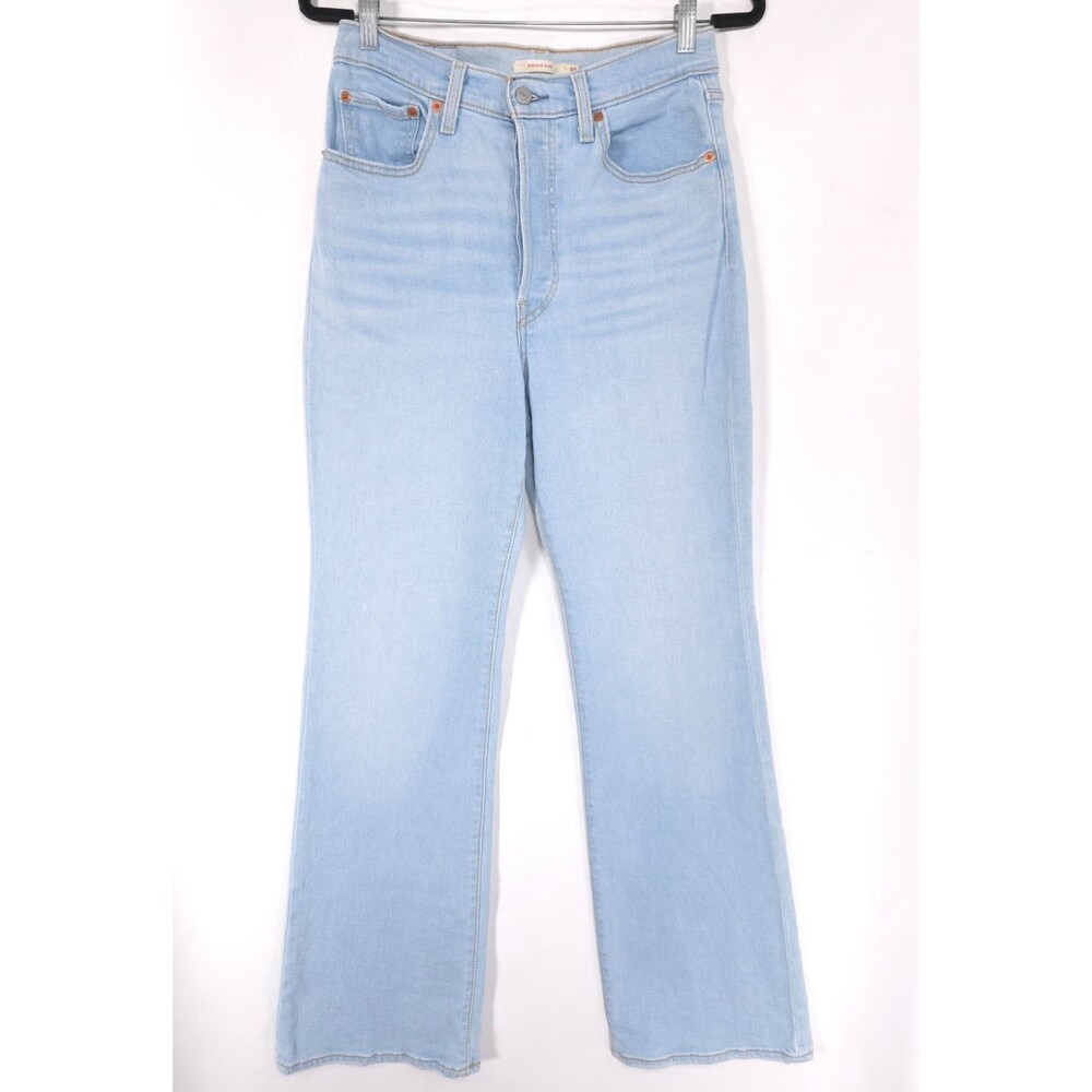 LEVIS Womens Jeans Ribcage Boot Flare 30 High Rise Stretch Blue Light 36934-0013